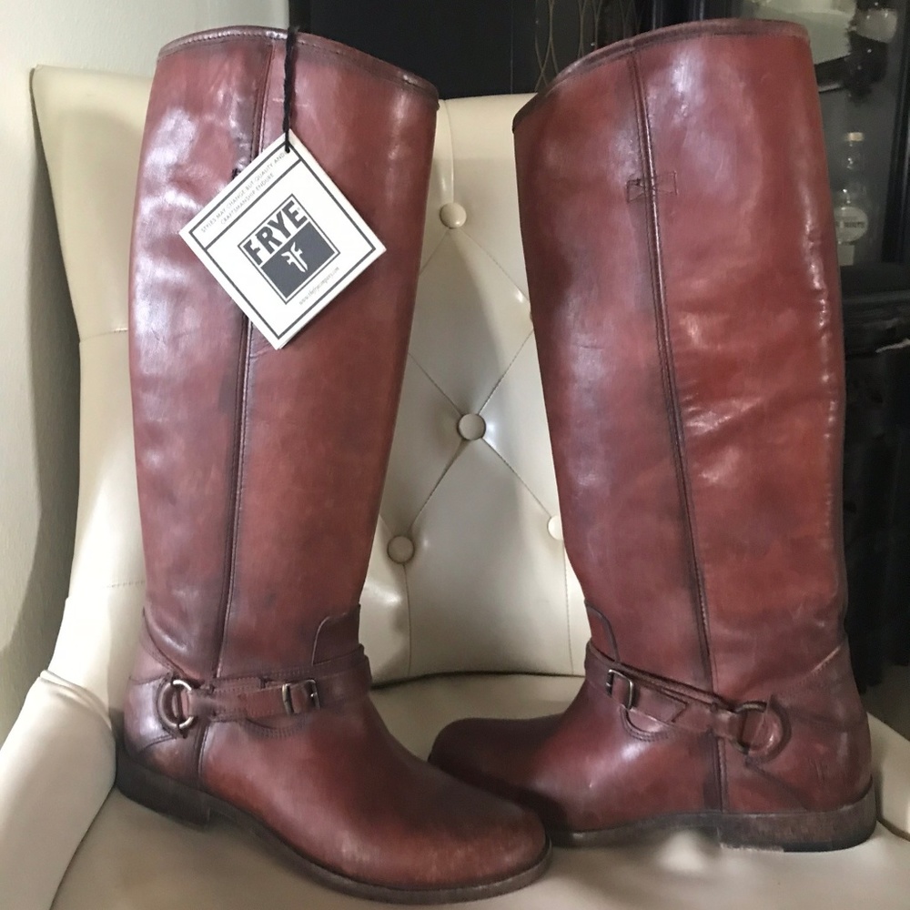 brown leather boots